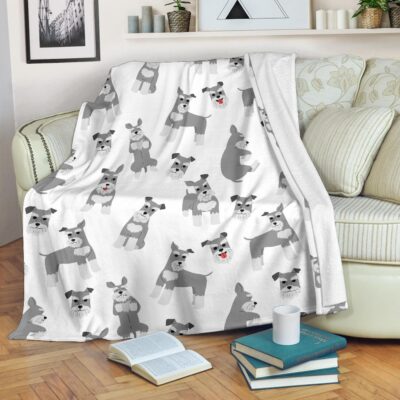 Personalized Schnauzer Mom Dad Blanket