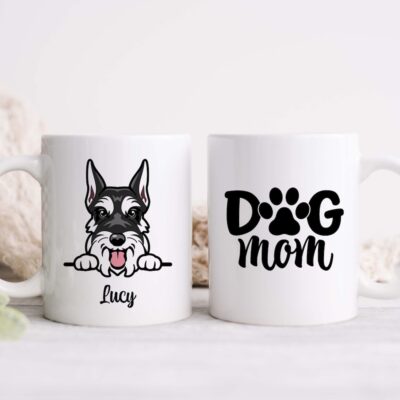 Personalized Schnauzer Mom Mug