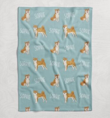 Personalized Shiba Inu Blanket