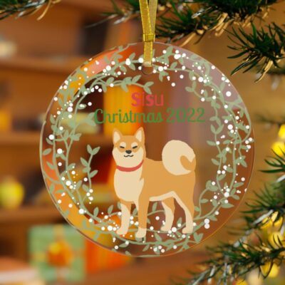 Personalized Shiba Inu Dog Christmas Ornament