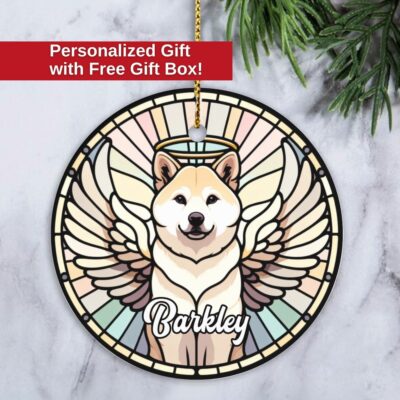 Personalized Shiba Inu Dog Memorial Gift Ornamet