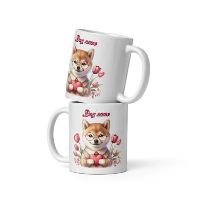 Personalized Shiba Inu Flowers Mug