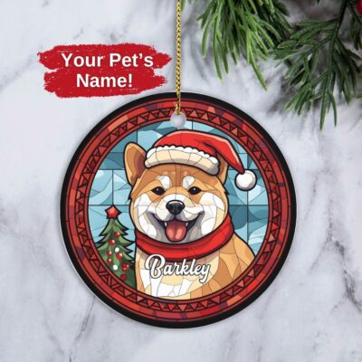 Personalized Shiba Inu Gifts For Lovers Ornament