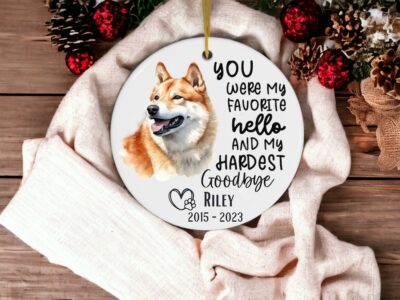 Personalized Shiba Inu Memorial Ornament