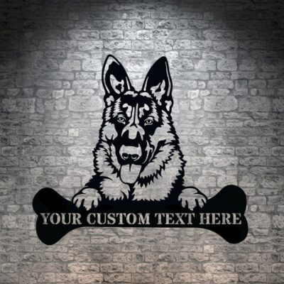 Personalized Smart German Shepherd Metal Sign