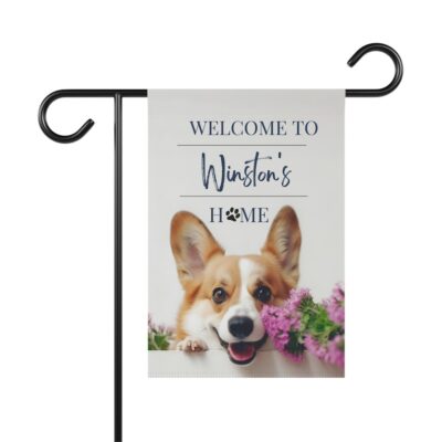 Personalized Welsh Corgi Garden Flag