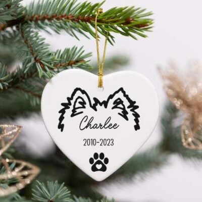 Personalized Westie Ears Memorial Ornament