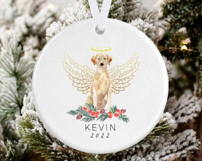 Personalized Yellow Labrador Christmas Ornament