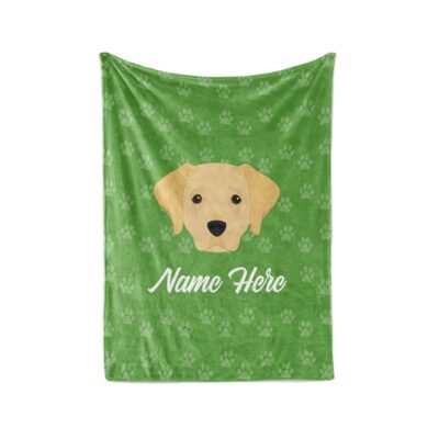 Personalized Yellow Labrador Retriever Face Blanket