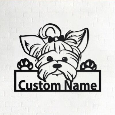 Personalized Yorkie Dog Metal Sign