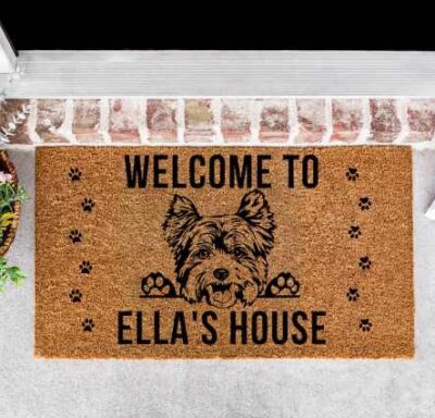 Personalized Yorkie Doormat