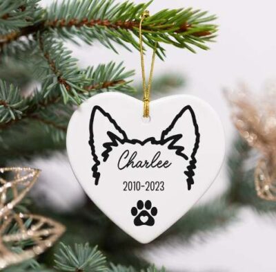 Personalized Yorkie Memorial Gifts Ornament