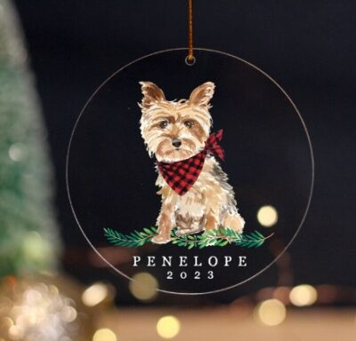 Personalized Yorkshire Terrier Acrylic Ornament