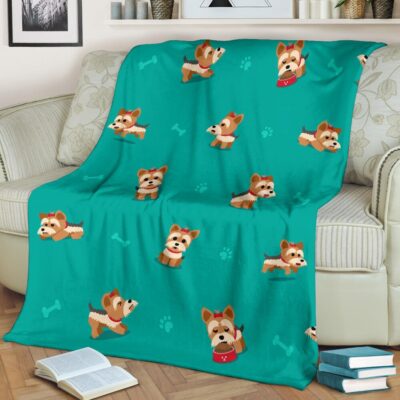 Personalized Yorkshire Terrier Dog Dad Mom Blanket