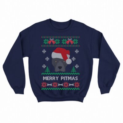 Pit Bull Ugly Christmas Vibes Sweatshirt