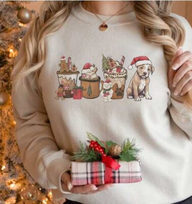 Pitbull Hot Choco Christmas Sweatshirt