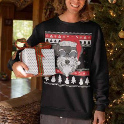 Schnauzer Ugly Christmas Sweatshirt