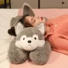 Squishy Plush Husky Cartoon Lying Plushie Stuffed Fluffy Dog Big Puppy Doll Lovely Animal Pillow For 2 - Dog Gifts Store