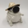 kawaii Plush Toys 15cm dog the Elf Fat Pug Sitting Pug Dogs Toy Stuffed Dolls for 1 - Dog Gifts Store