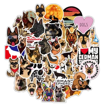 10/30/50pcs German Shepherd Dog Sticker