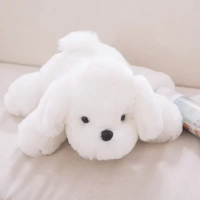 25cm Cute White Bichon Frise Stuffed Dog Plush Toy