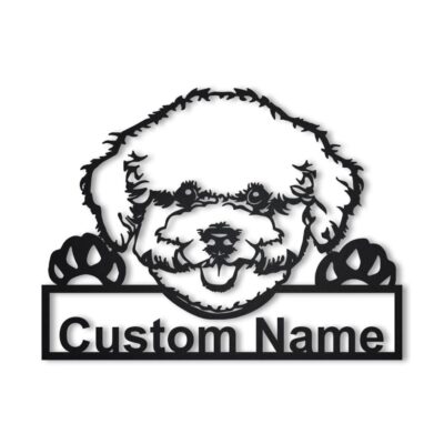 Bichon Frise Dog Personalized Metal Sign Art