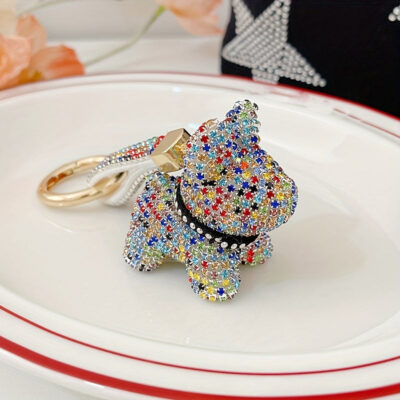 Bling Cute Mini Bulldog Keychain