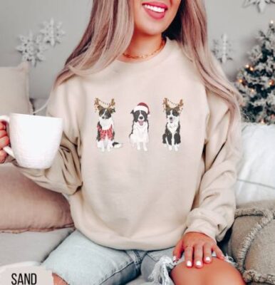 Border Collie Merry Christmas Sweatshirt