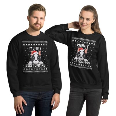 Boston Dog Ugly Xmas Sweatshirt