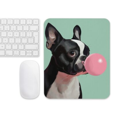 Boston Terrier Bubble Gum Mouse Pad