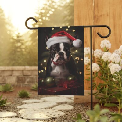 Boston Terrier Christmas Flag