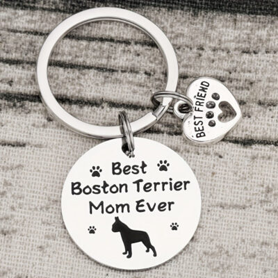 Boston Terrier Keychain