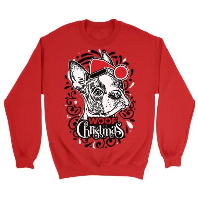 Boston Terrier Ugly Christmas Sweatshirt