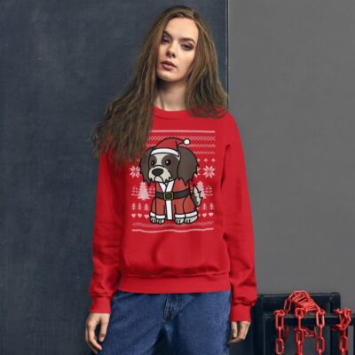 Cartoon Shih Tzu Ugly Christmas Sweatshirt