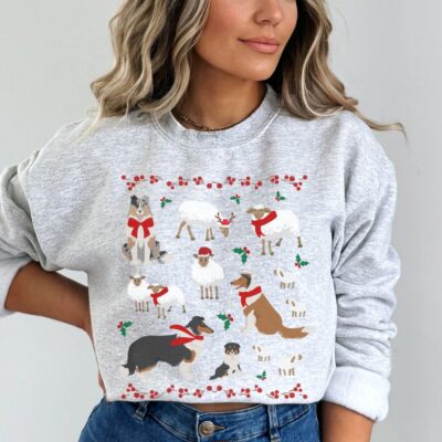 Christmas Collie Cute Sweatshirt