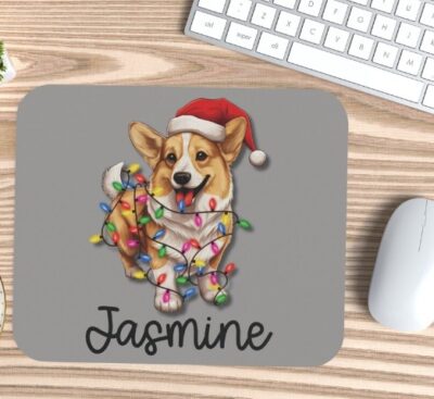 Corgi Christmas Mouse Pad