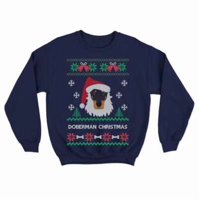 Cute Doberman Ugly Christmas Sweatshirt