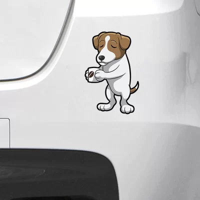 Cute Schnauzer Jack Russell Terrier Sticker