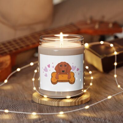 Dachshund Heart Love Candle