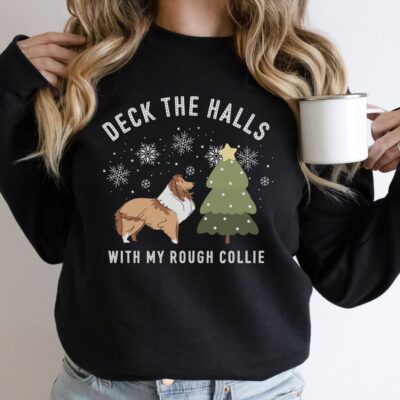 Deck The Hall With Border Collie Sweatshirt