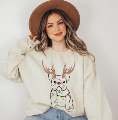 French Bulldog Christmas Reindeer Sweatshirt