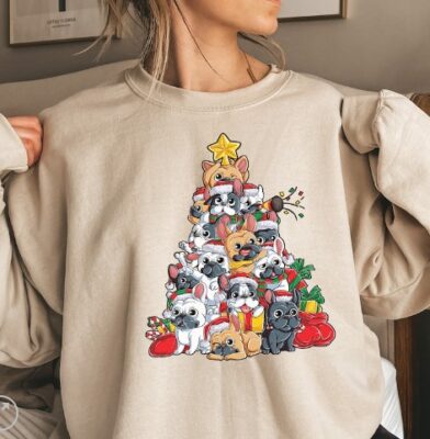 French Bulldog Christmas Tree Sweatshirt