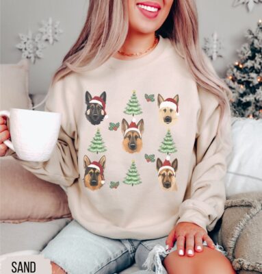 German Shepherd Christmas Tree Sweatshirt