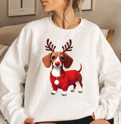 Holiday Dachshund Christmas Sweatshirts