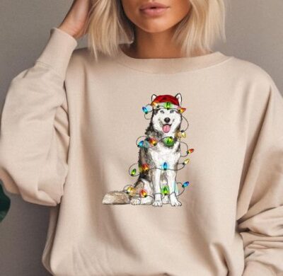 Husky Christmas Holiday Sweatshirt