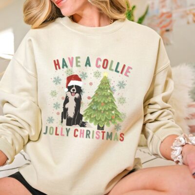 Jolly Christmas Border Collie Sweatshirt