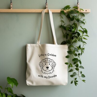 Life is Golden With My Doodle Tote Bag