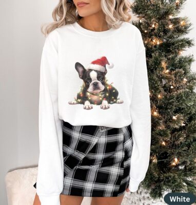 Lovely Boston Terrier Christmas Sweatshirt