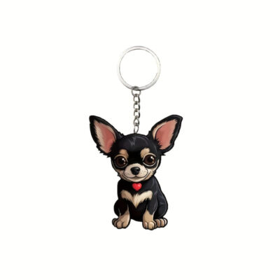 Lovely Cartoon Chihuahua Keychain