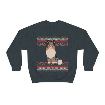 Merle Sheltie Christmas Sweatshirt